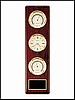 Rosewood Piano-Finish Wall Clock (4 3/4"x17")